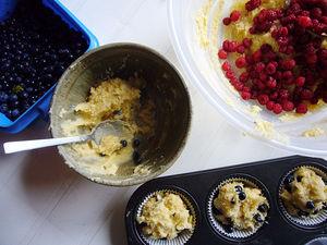 Muffins myrtille et framboise fruits6