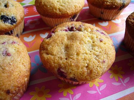 Muffins myrtille et framboise cuisson