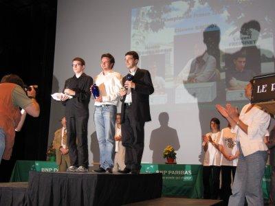 Le podium cu championnat de France - photo Chess & Strategy 