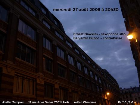 Benjamin Duboc & Ernst Dawkins - free & frais - Chicago & Montreuil Benjamin Duboc & Ernst Dawkins