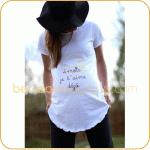 T-shirt maternité manches courtes '4 mois je t'aime déjà'