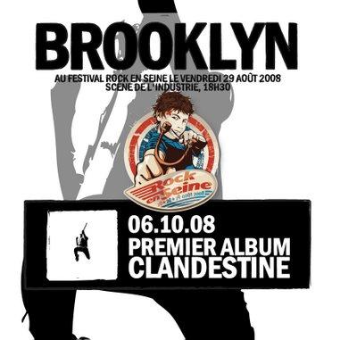 BROOKLYN Clandestine album disponible octobre prochain. Pop-rock made