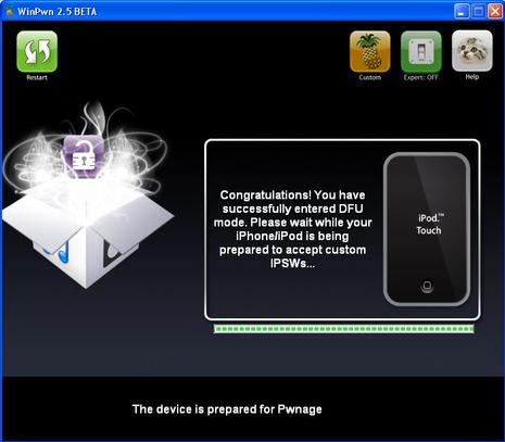 Tuto winpwn jailbreak iphone iPod touch.