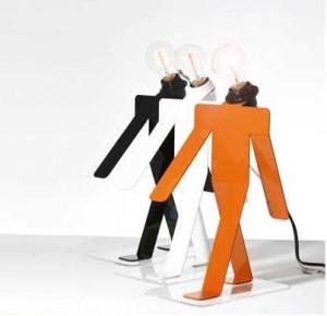 Lampe design Moonwalk Orange by Thomas de Lussac