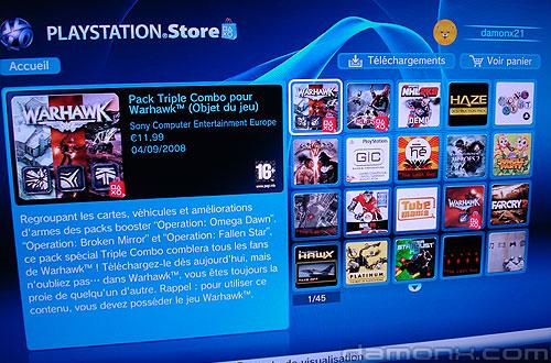 Mise à Jour PS Store 4 Septembre 2008 Mise à Jour PS Store 4 Septembre 2008