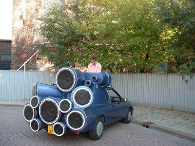 Mobile DJ Car: Rocket Engine Speakers