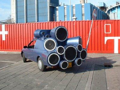 Mobile DJ Car: Rocket Engine Speakers