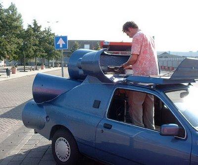 Mobile DJ Car: Rocket Engine Speakers