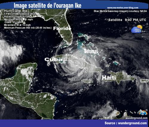 Ouragan Ike: affaiblissement, Cuba en alerte, le Texas en surveillance