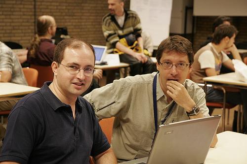 Philippe Santos & Serge Stinckwich during ESUG'08, Amsterdam