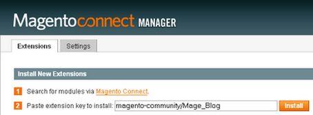 Magento connect - Install extension key