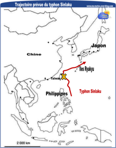 Le typhon Sinlaku touche Taïwan, sud-est de la Chine, menace le Japon