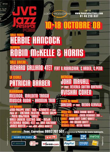 JVC Jazz festival Paris du 10 au 18 octobre 08