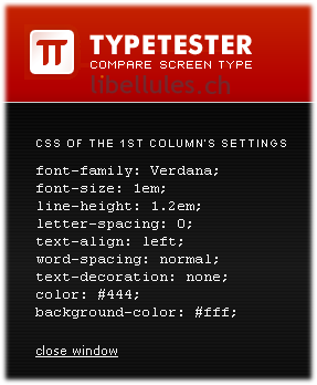 TypeTester tester polices caractères