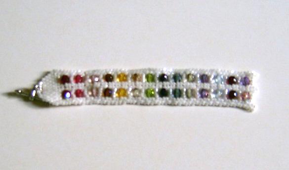 Bracelet Ande blanc multicolore