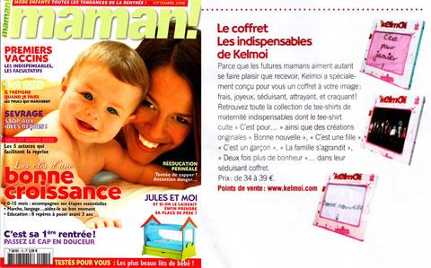 La marque Kelmoi à l'honneur dans le magazine MAMAN ! Kelmoi