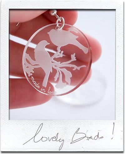 Sur ma branche… Boucles d’oreilles Tourtereaux