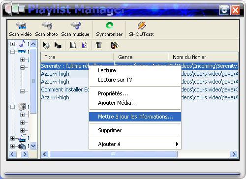 Homeplayer - playlist manager - Vidéo PC