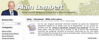 Blogowar avec Alain Lambert