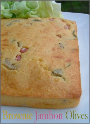 Brownie au jambon & aux olives Brownie au jambon & aux olives