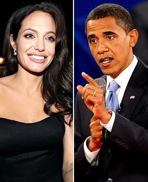 Angelina Jolie pourrait bien voter pour Barack Obama !