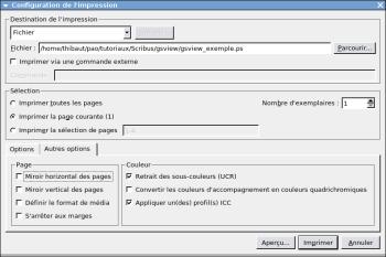 Scribus et GSView - Préparer un fichier PDF pour l’impression