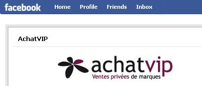 AchatVIP s’installe Facebook