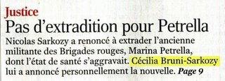 Quand Le Monde parle de Cécilia au lieu de Carla