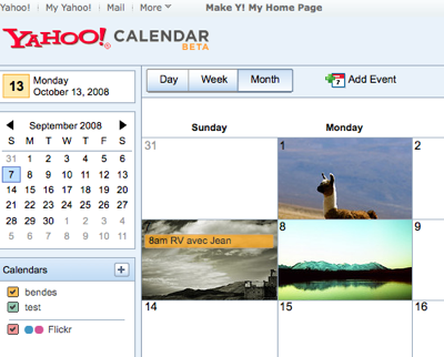 yahoo-calendar Mise à jour de l’agenda de Yahoo  