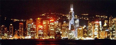 HKG Hong Kong Island Skyline by night