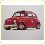 Les Nouveautés de Lynda Tableau Fiat 55 strass et cuir blanc (reproduction)