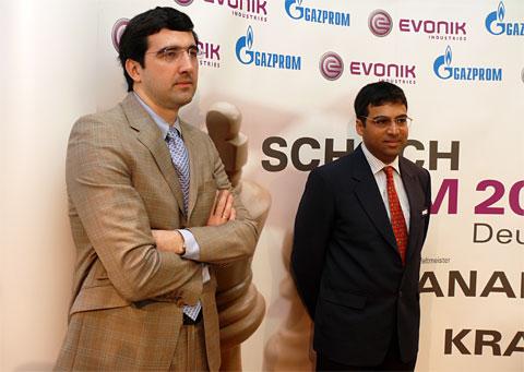 Championnat du Monde Anand-Kramnik Ronde 2 resultat