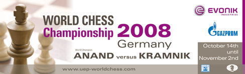 Championnat du Monde Anand-Kramnik Ronde 2 resultat