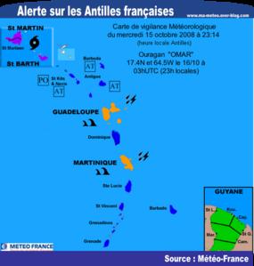 [Cyclone/ouragan Omar] Renforcement Catégorie 3 : alerte Antilles
