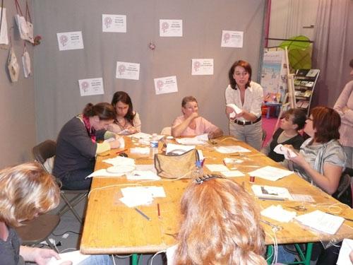 Bilan du salon des loisirs créatifs de Cergy et photos des ateliers ! atelier initiation boutis