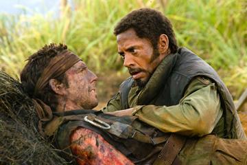 Ben Stiller and Robert Downey Jr. in DreamWorks Pictures' Tropic Thunder