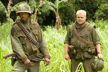 Robert Downey Jr. and Jack Black in DreamWorks Pictures' Tropic Thunder