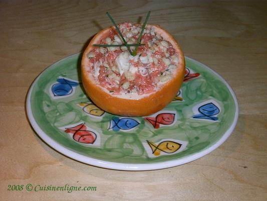 Salade d'ébly au pamplemousse et au crabe