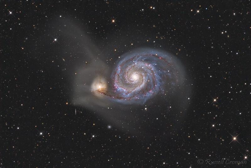Whirlpool Galaxy ou M 51 La galaxie M 51 photographiée par Russell Croman