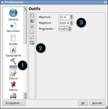 Scribus - Personnaliser le zoom