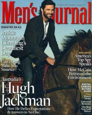 Hugh Jackman sexy en diable en Une de Men's Journal