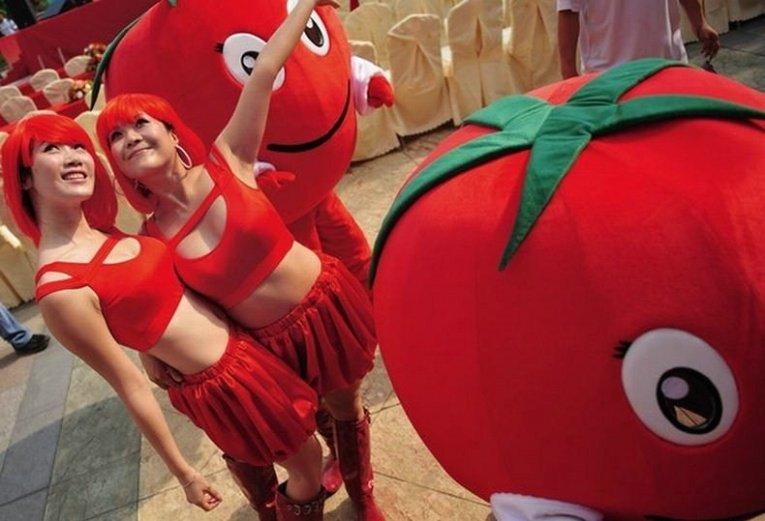 Bataille de tomates en Chine