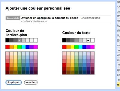 couleurs-libelle Gmail est en ébullition depuis l’arrivée de Labs