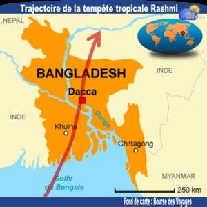 [Bangladesh] Tempête tropicale Rashmi : 2 morts, blessés, dégâts