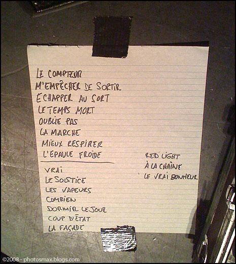 Setlist_karkwa Setlist_karkwa