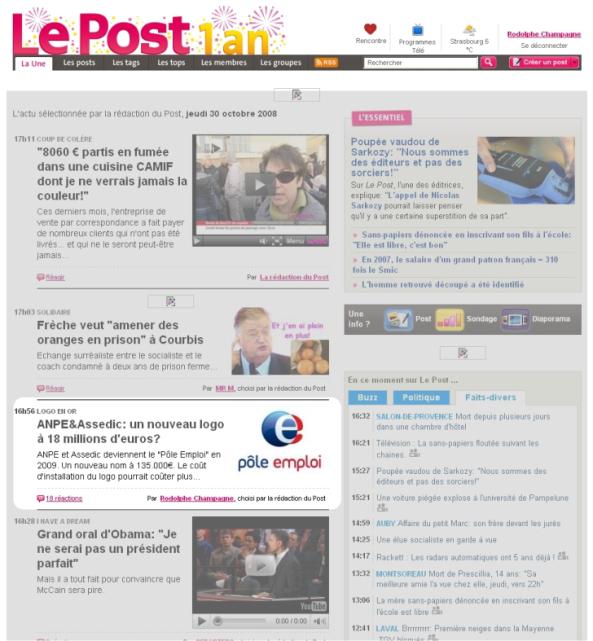 Le Blog Communik45 à la Une du Post.fr Le Blog Communik45 à la Une du Post.fr