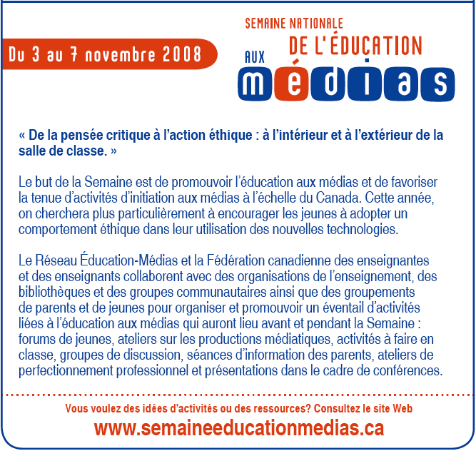 Semaine Nationale de l'éducation aux médias