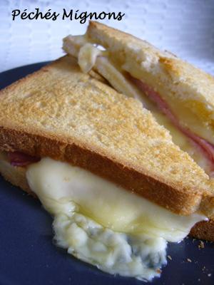 Pain mie, Fromage, Fromage à raclette, Jambon, Oignons, Rapide