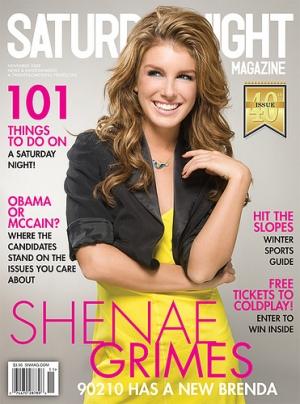 Shenae Grimes : la Brenda du nouveau Beverly Hills en Une de Saturday Night Magazine 