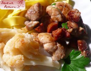 Ris de veau caramélisés, parfums d'Asie, chou-fleur et safran... Ris de veau caramélisés, parfums d'Asie, chou-fleur et safran...